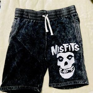 Awesome Unisex Misfits fleece shorts grey size medium